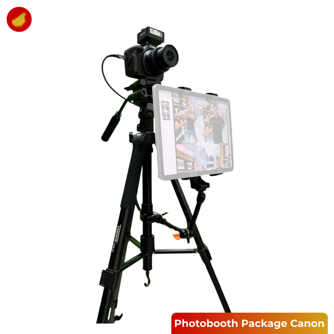 Photobooth Package with Canon / Sony Camera + Tripod + Flash - Canon EOS R100 Kit | Canon EOS R50 Kit | Sony ZV-E10 Kit
