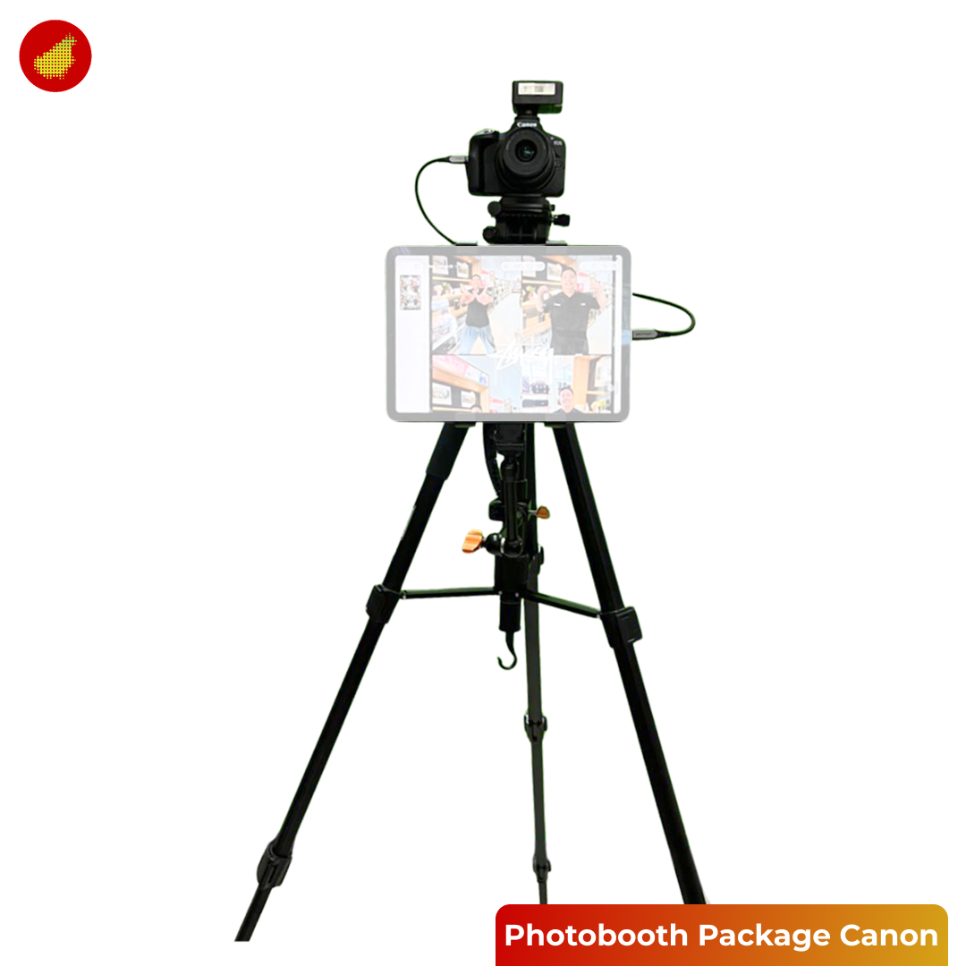Photobooth Package with Canon / Sony Camera + Tripod + Flash - Canon EOS R100 Kit | Canon EOS R50 Kit | Sony ZV-E10 Kit