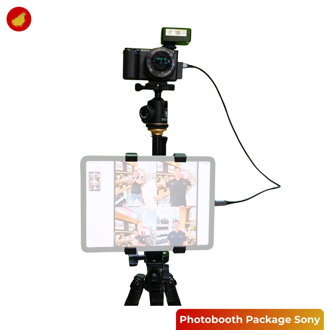 Photobooth Package with Canon / Sony Camera + Tripod + Flash - Canon EOS R100 Kit | Canon EOS R50 Kit | Sony ZV-E10 Kit