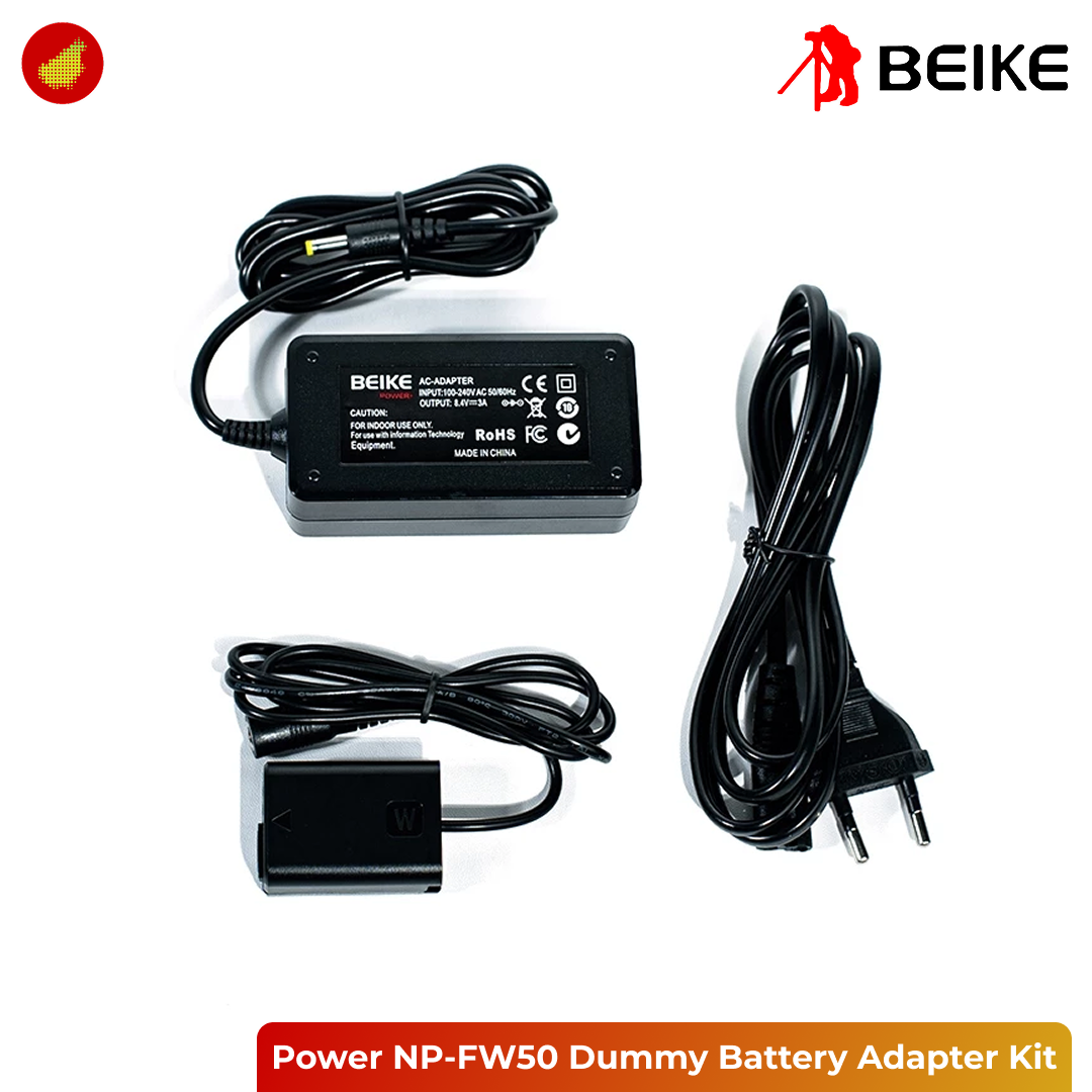Beike Power NP-FW50 Dummy Battery Adapter Kit
