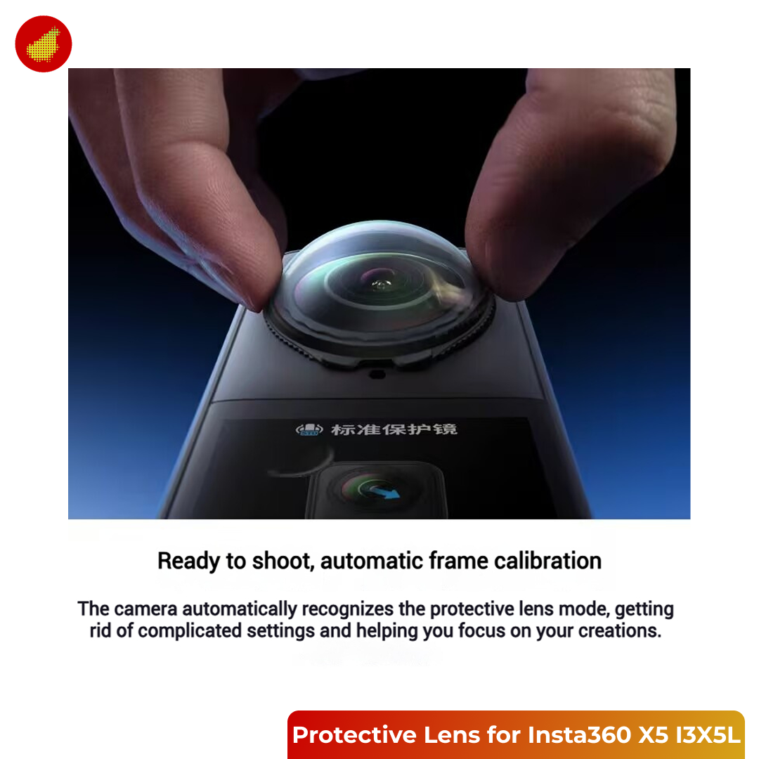 YAZE Protective Lens High Transparency for Insta360 X5 - I3X5L