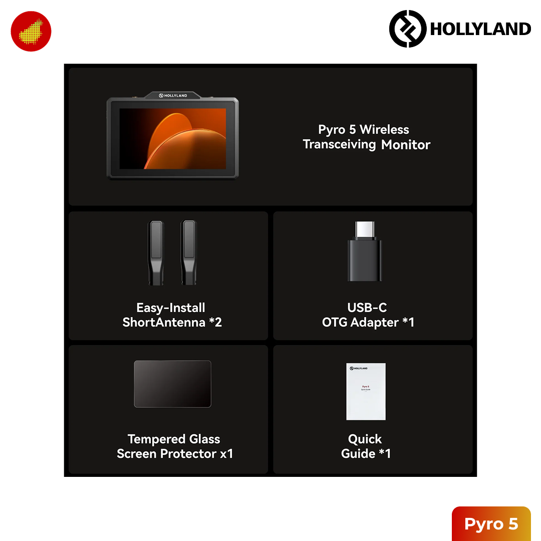 Hollyland Pyro 5 Wireless Transceiver Monitor