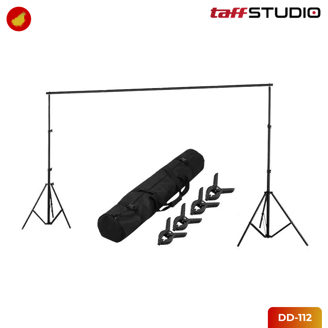 TaffSTUDIO Tripod T-Shape Bracket Stand Background 280 x 300 cm