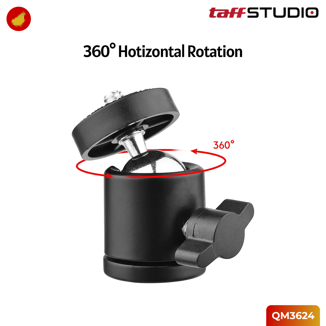 TaffSTUDIO QM3624 Mini Ball Head 360 Swivel