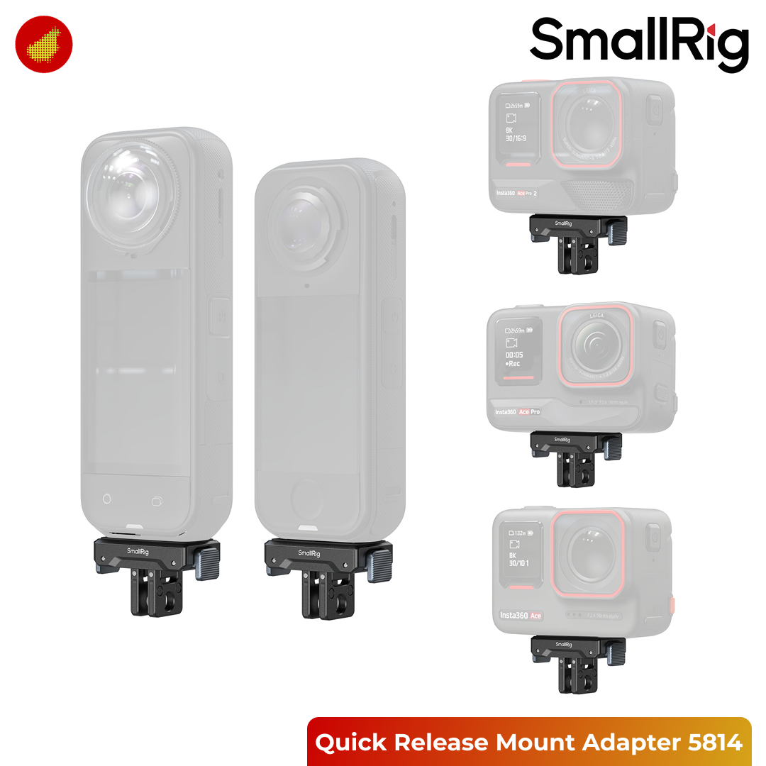 SmallRig Quick Release Mount Adapter for Insta360 X5 / X4 Air / Ace Pro 2 / Ace Pro / Ace - 5814