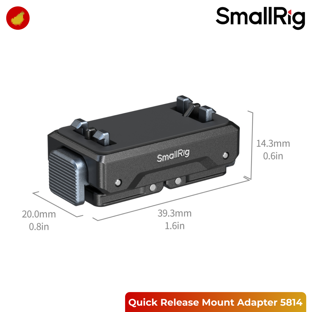 SmallRig Quick Release Mount Adapter for Insta360 X5 / X4 Air / Ace Pro 2 / Ace Pro / Ace - 5814