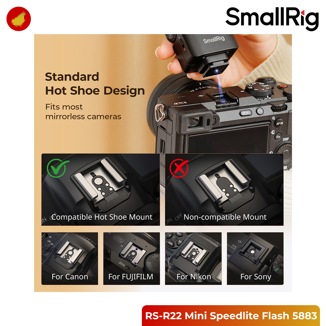 SmallRig RS-R22 Mini Speedlite Flash - 5883