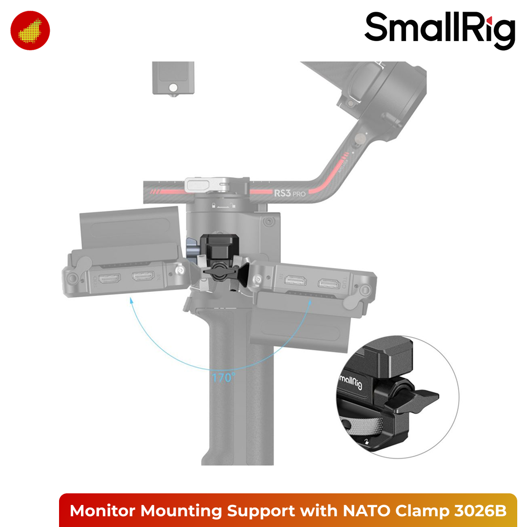 SmallRig Monitor Mounting Support with NATO Clamp for DJI Gimbal