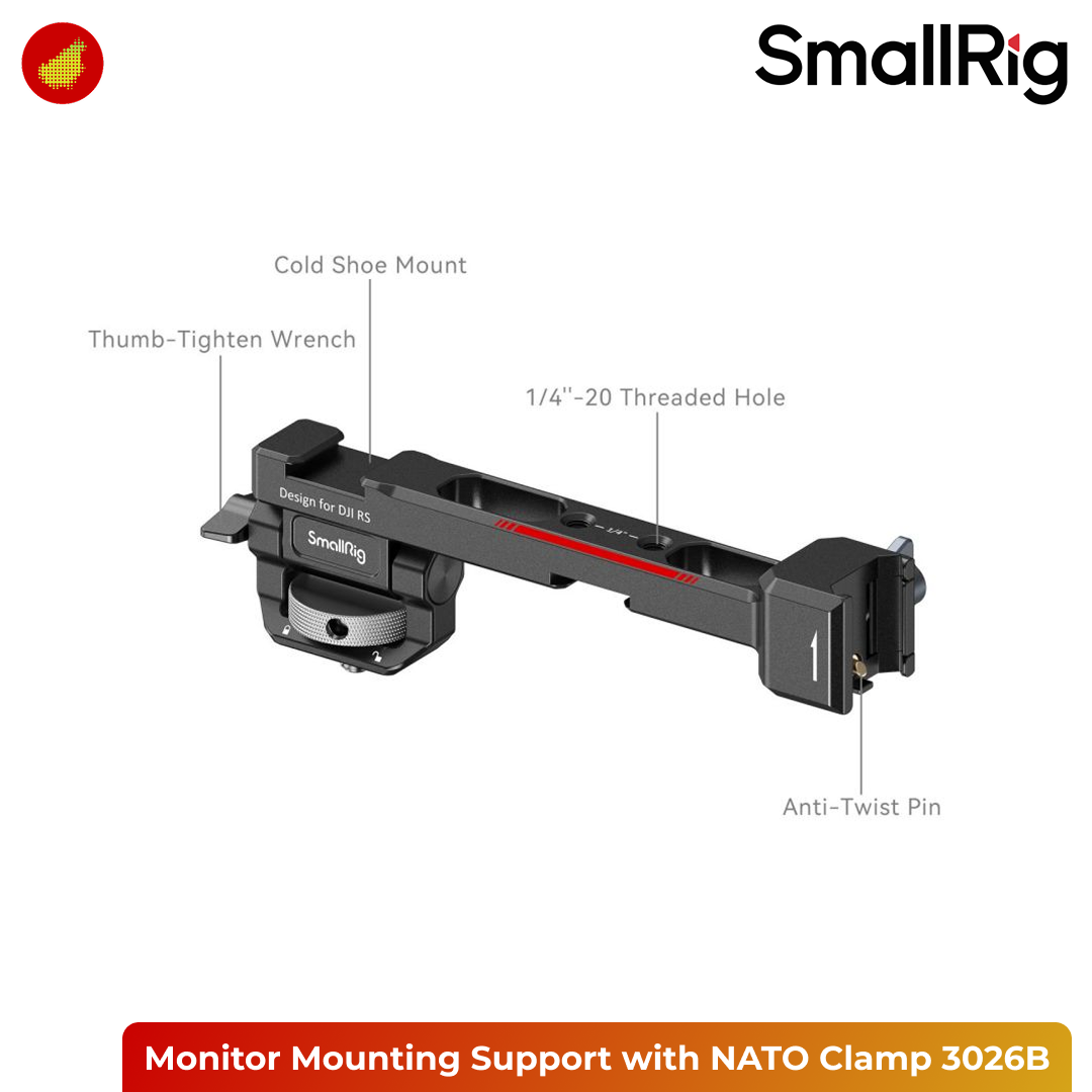 SmallRig Monitor Mounting Support with NATO Clamp for DJI Gimbal