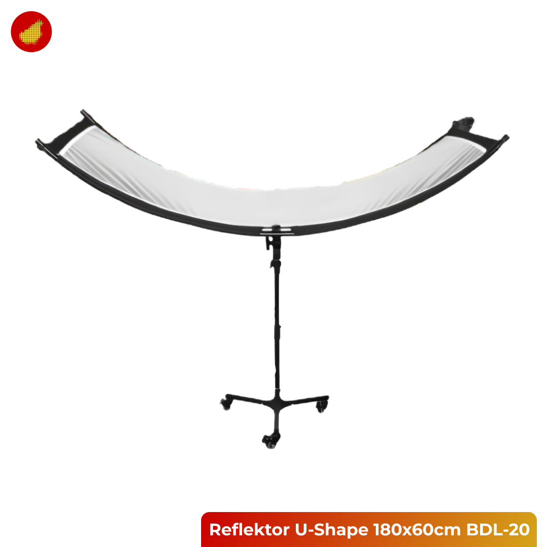 Reflektor U-Shape Fotografi Studio 4-in-1 Stand 100x50cm / 180x60cm - BDL-20