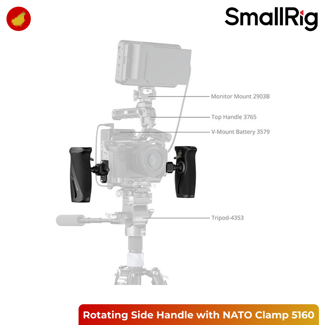 SmallRig Rotating Side Handle with NATO Clamp