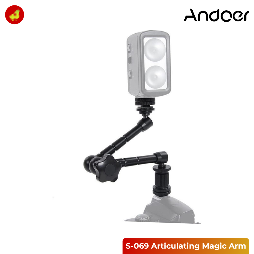 Andoer S-069 Articulating Magic Arm for DSLR LCD Flash