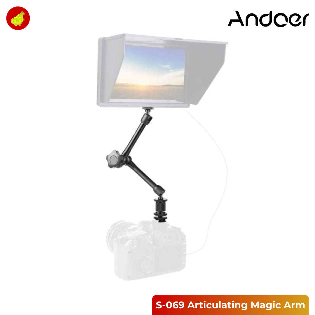 Andoer S-069 Articulating Magic Arm for DSLR LCD Flash