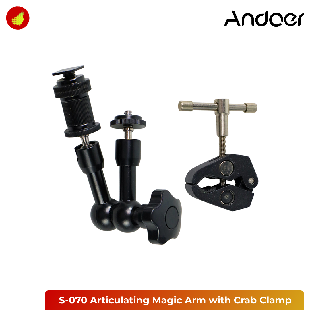 Andoer S-070 Articulating Magic Arm with Crab Clamp