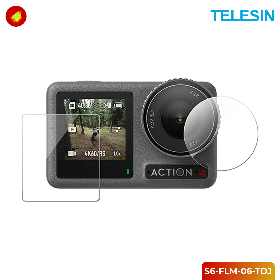 TELESIN Tempered Glass Protective Film for DJI Osmo Action 3 / Action 4 - S6-FLM-06-TDJ