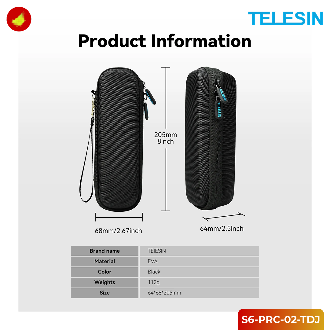 TELESIN Portable Storage Bag for DJI Pocket 3 - S6-PRC-02-TDJ