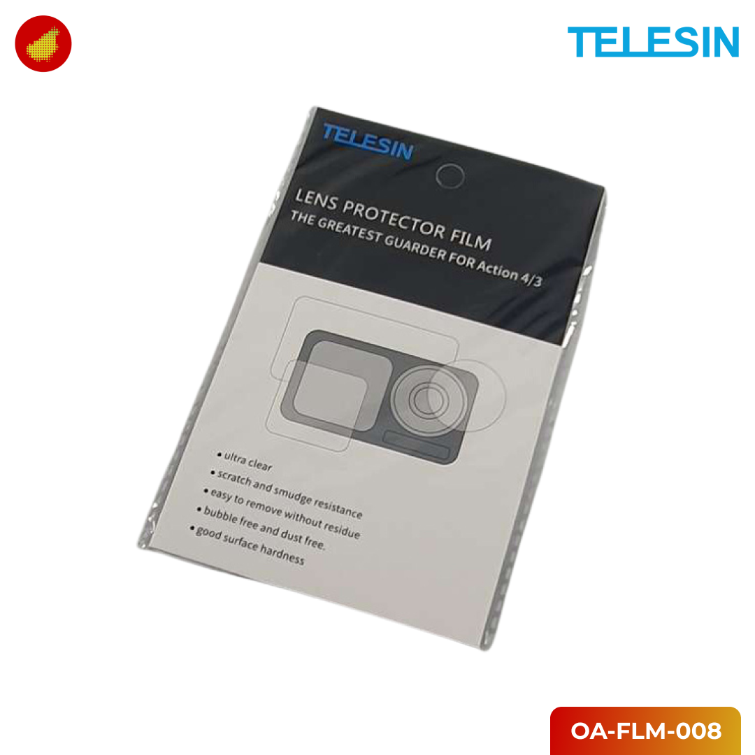 TELESIN Lens & Screen Protector Film for DJI Action 3/4 - OA-FLM-008