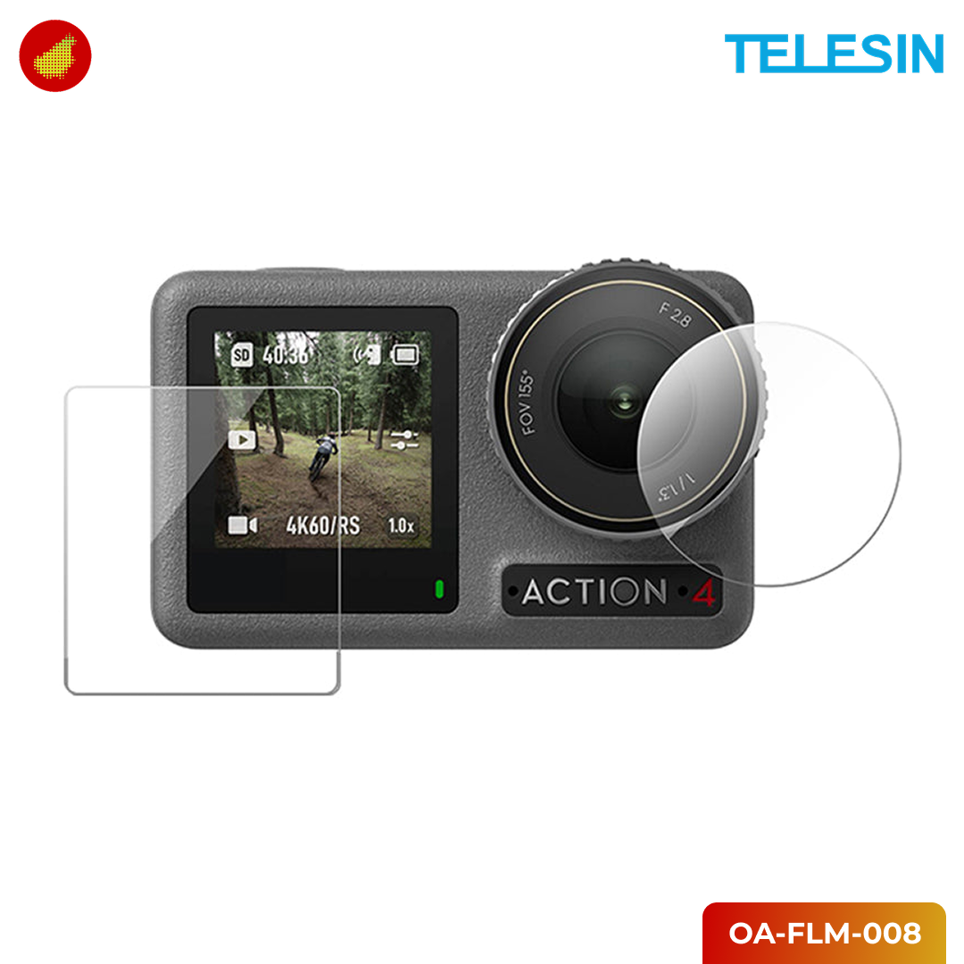 TELESIN Lens & Screen Protector Film for DJI Action 3/4 - OA-FLM-008
