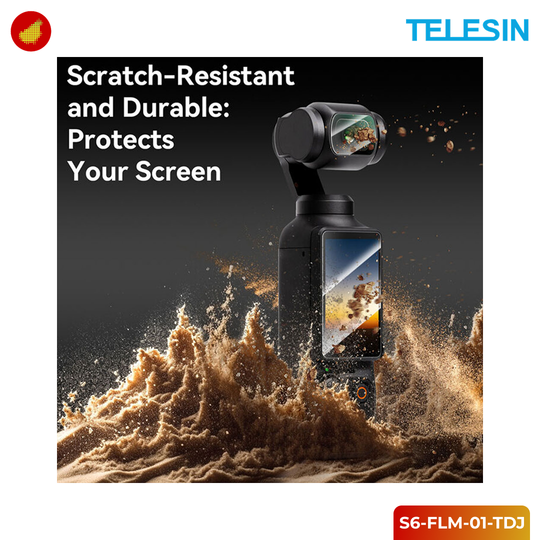 TELESIN Tempered Glass Protective Film Kit for DJI Osmo Pocket 3 / 4 - S6-FLM-01-TDJ