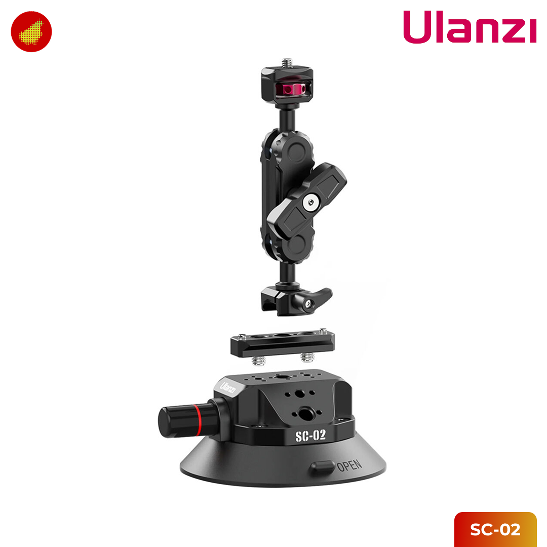 Ulanzi SC-02 Strong Suction Cup Mount for Camera/Accessory (4.5
