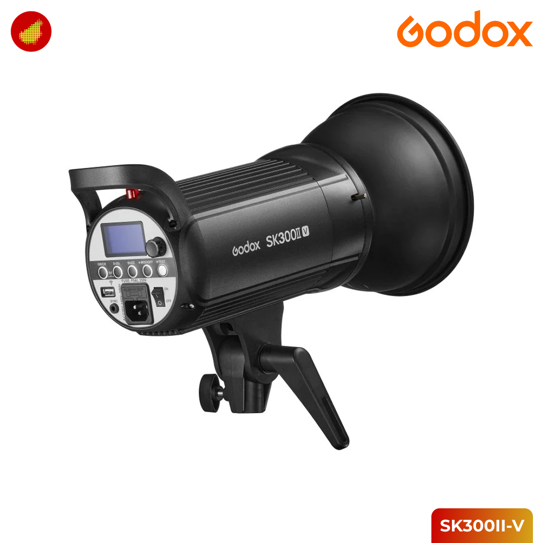 Godox SK300II-V Studio Flash Monolight with LED Modeling Lamp