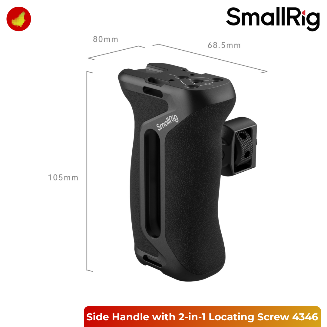 SmallRig Side Handle with Two-in-One Locating Screw - 4346