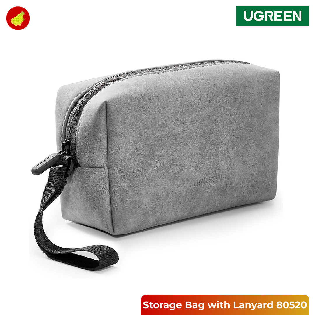 UGREEN Electronics Accessories Storage Bag with Lanyard - Gray 80520