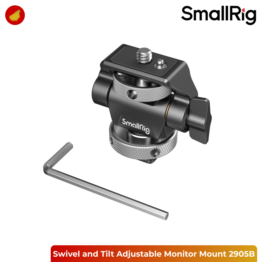 SmallRig Swivel and Tilt Adjustable Monitor Mount with Cold Shoe Mount - 2905B