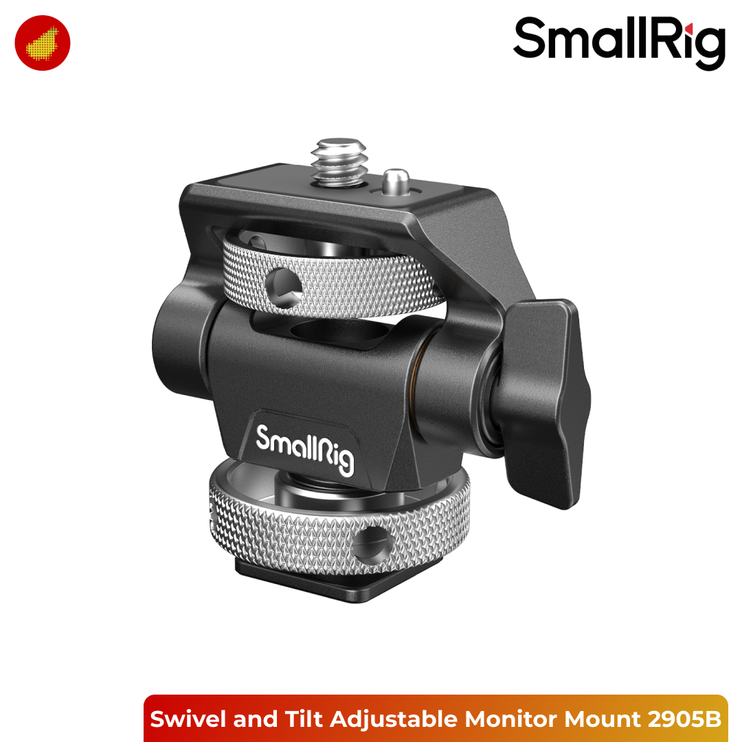 SmallRig Swivel and Tilt Adjustable Monitor Mount with Cold Shoe Mount - 2905B