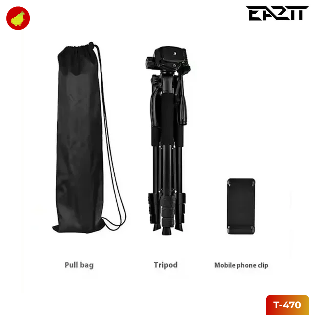 EA2TT T-470 Tripod Camera Photography with Phone Holder
