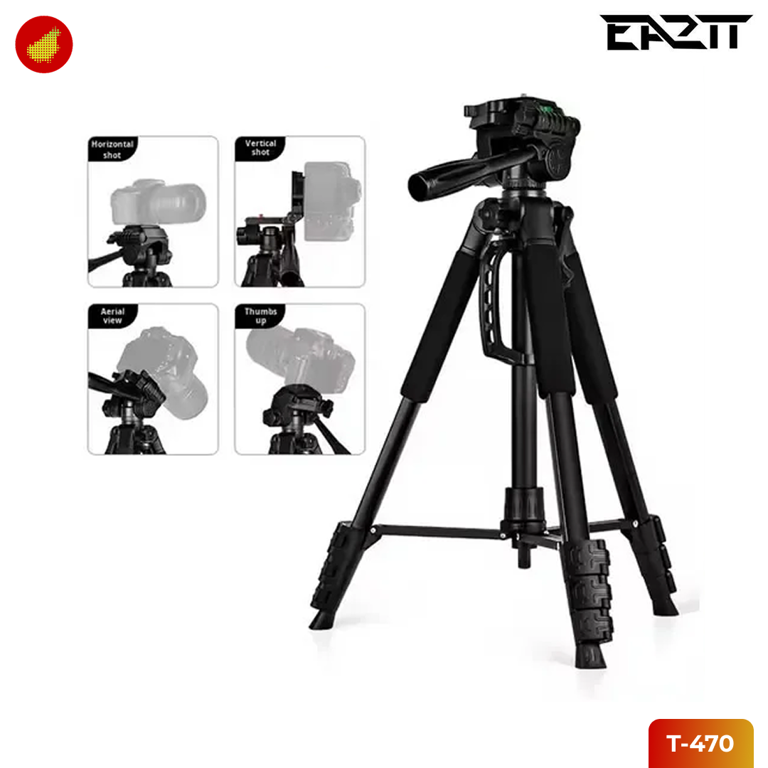 EA2TT T-470 Tripod Camera Photography with Phone Holder