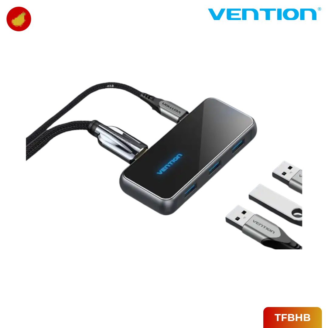 Vention 5-in-1 USB-C Docking Station Mirrored Surface Type