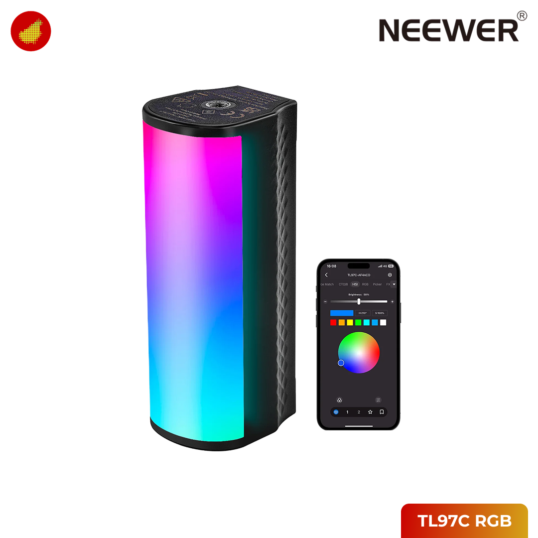 NEEWER TL97C Magnetic Handheld LED Light Stick with App Control