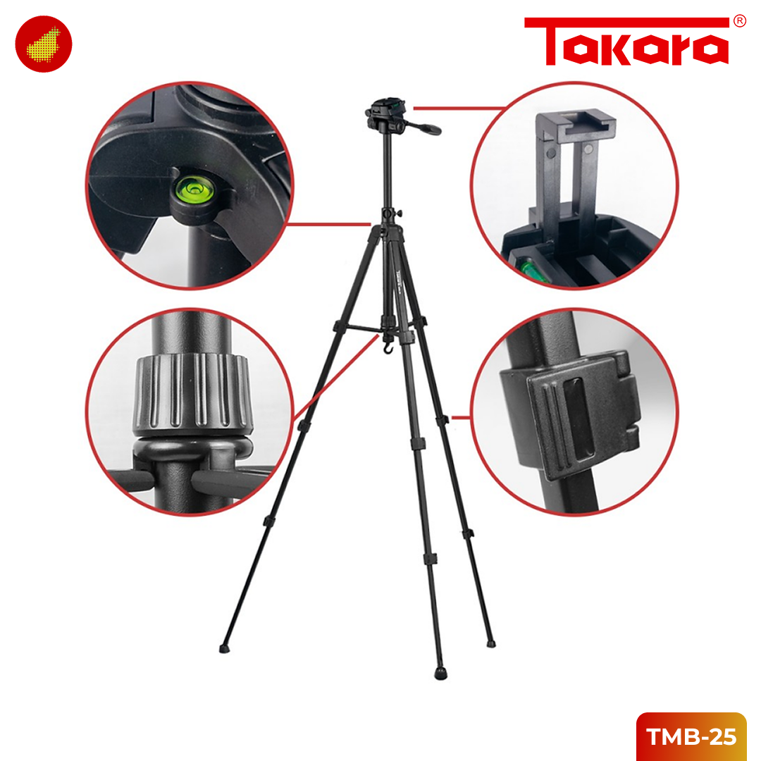 Takara TMB-25 Overhead Flatlay Tripod Monopod with Fluid Video Head