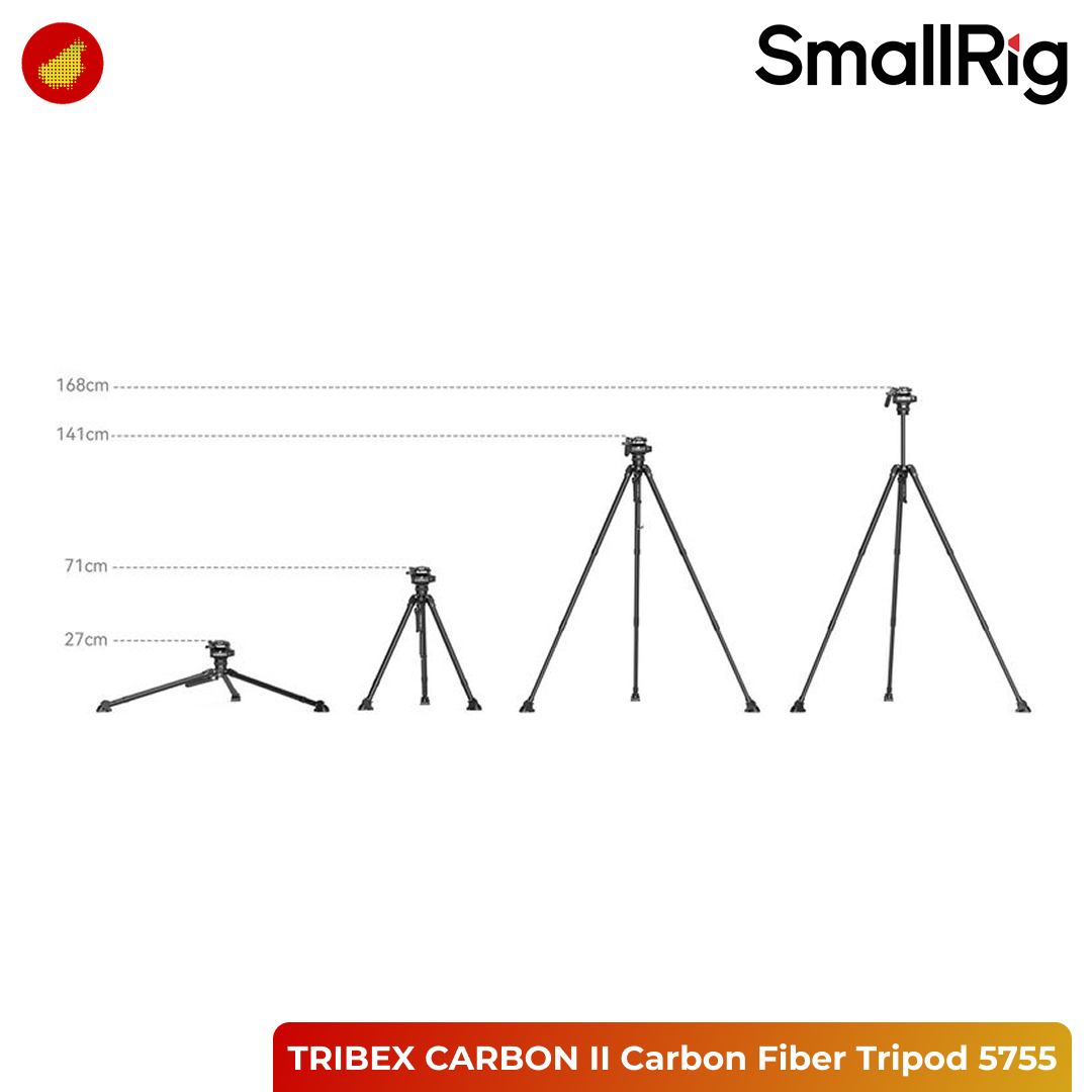SmallRig x Potato Jet TRIBEX CARBON II Carbon Fiber Tripod With Dynamic Balance Hydraulic Fluid Head - 5755