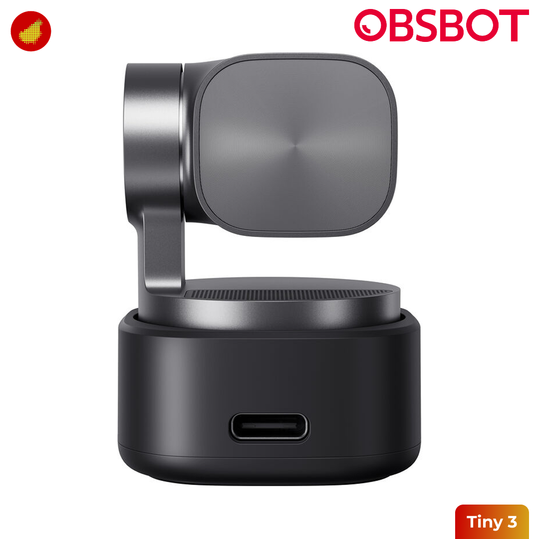 OBSBOT Tiny 3 AI-Powered PTZ 4K Webcam