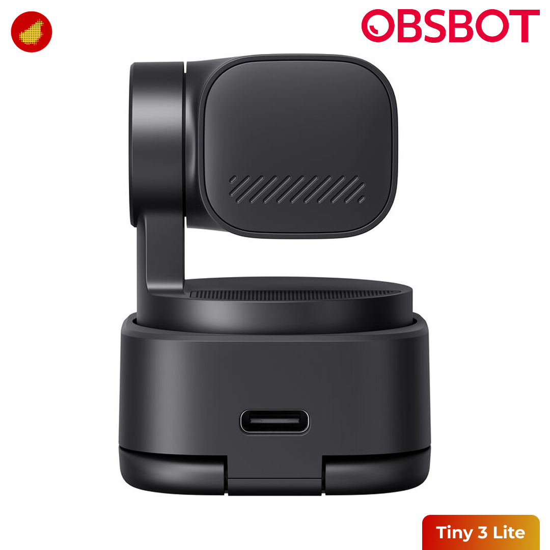 OBSBOT Tiny 3 Lite AI-Powered PTZ 4K Webcam