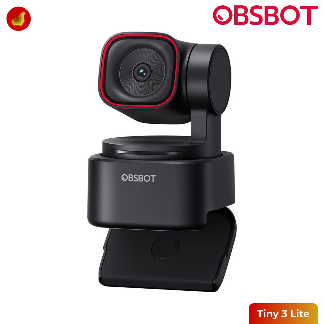 OBSBOT Tiny 3 Lite AI-Powered PTZ 4K Webcam