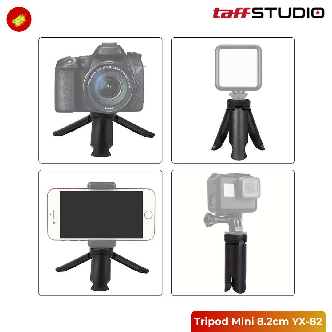 TaffSTUDIO Tripod Mini Camera Portable Universal Monopod 1/4 8.2cm - YX-82