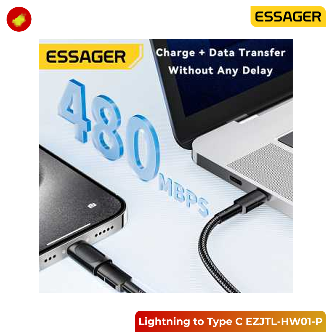 ESSAGER Lightning Male to Type C Female OTG Adapter