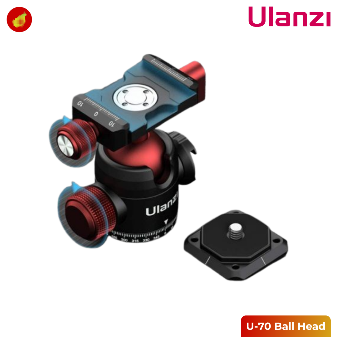 Ulanzi U-70 Creative Ball Head with Cold Shoe