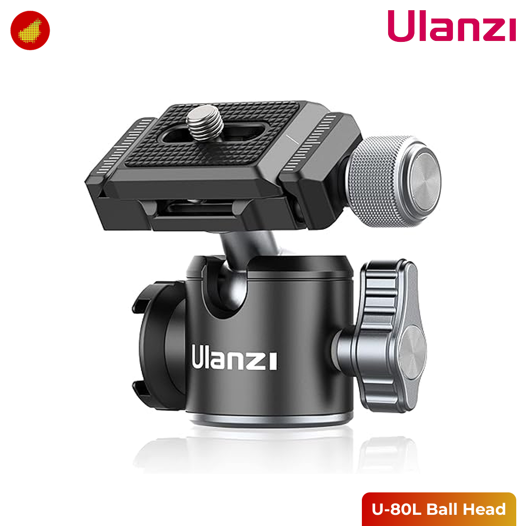Ulanzi U-80L Side Cold Shoe Mount Ball Head with Arca-Type Quick Release