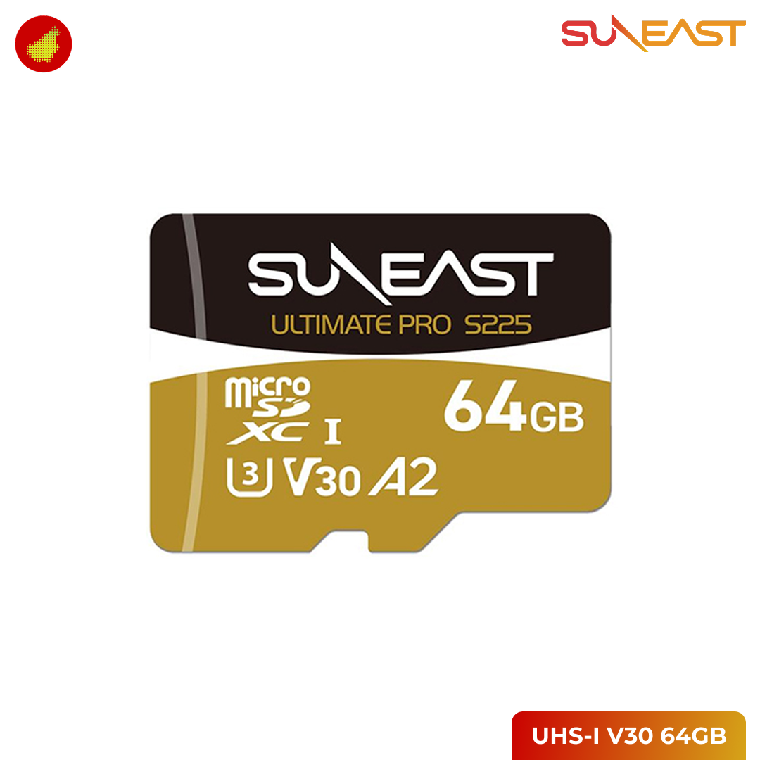 SunEast Ultimate PRO S225 Gold Series microSDXC UHS-I V30 - 64 GB | 128 GB