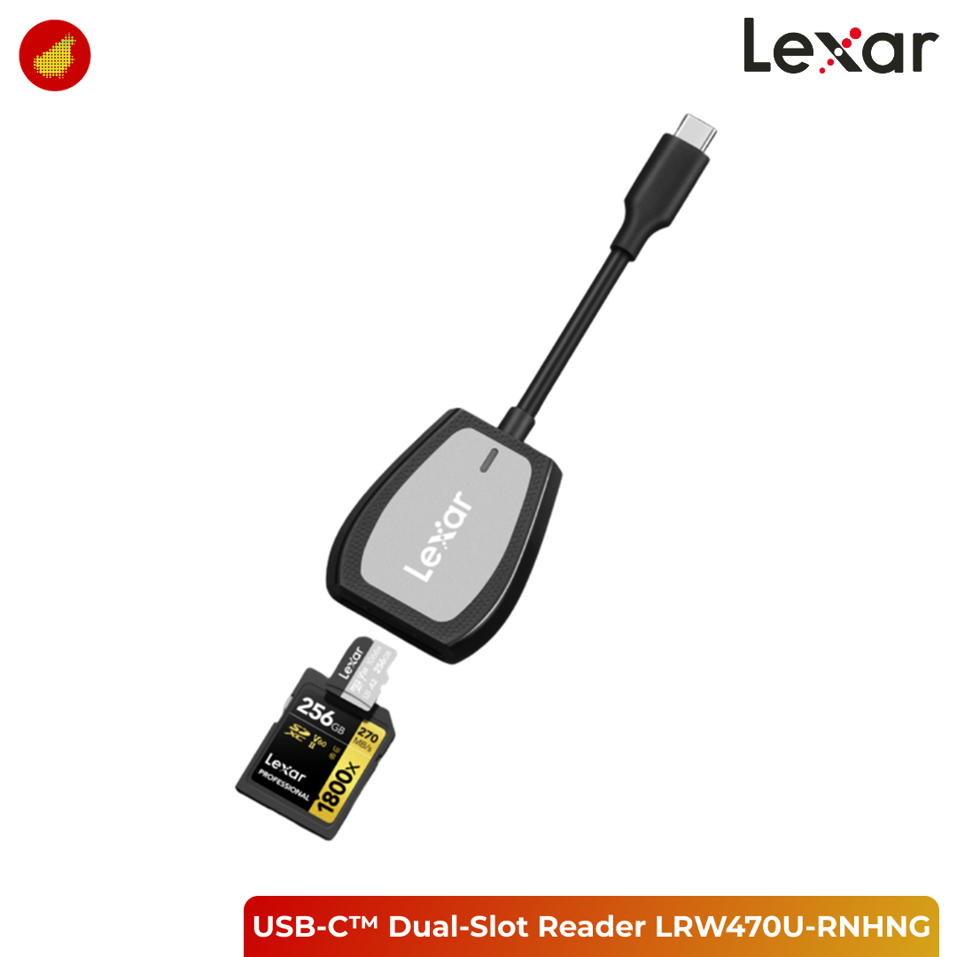 Lexar Professional USB-C™ Dual-Slot Reader - LRW470U-RNHNG