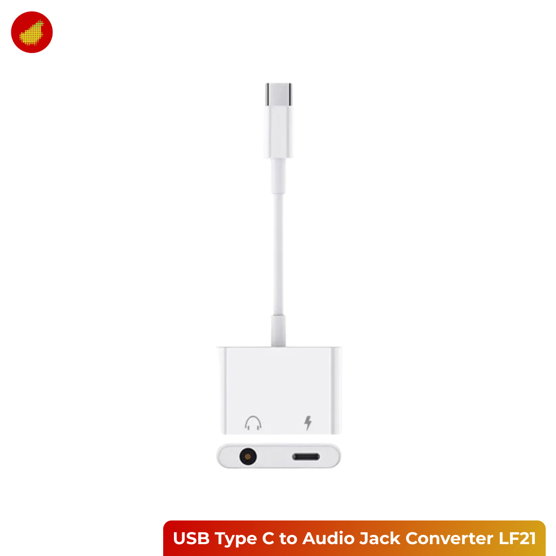 OLAF USB Type C to Audio Jack 3.5mm Converter and Charging