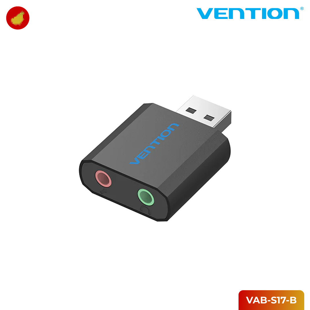 Vention USB External Sound Card Metal Type - VAB-S17-B