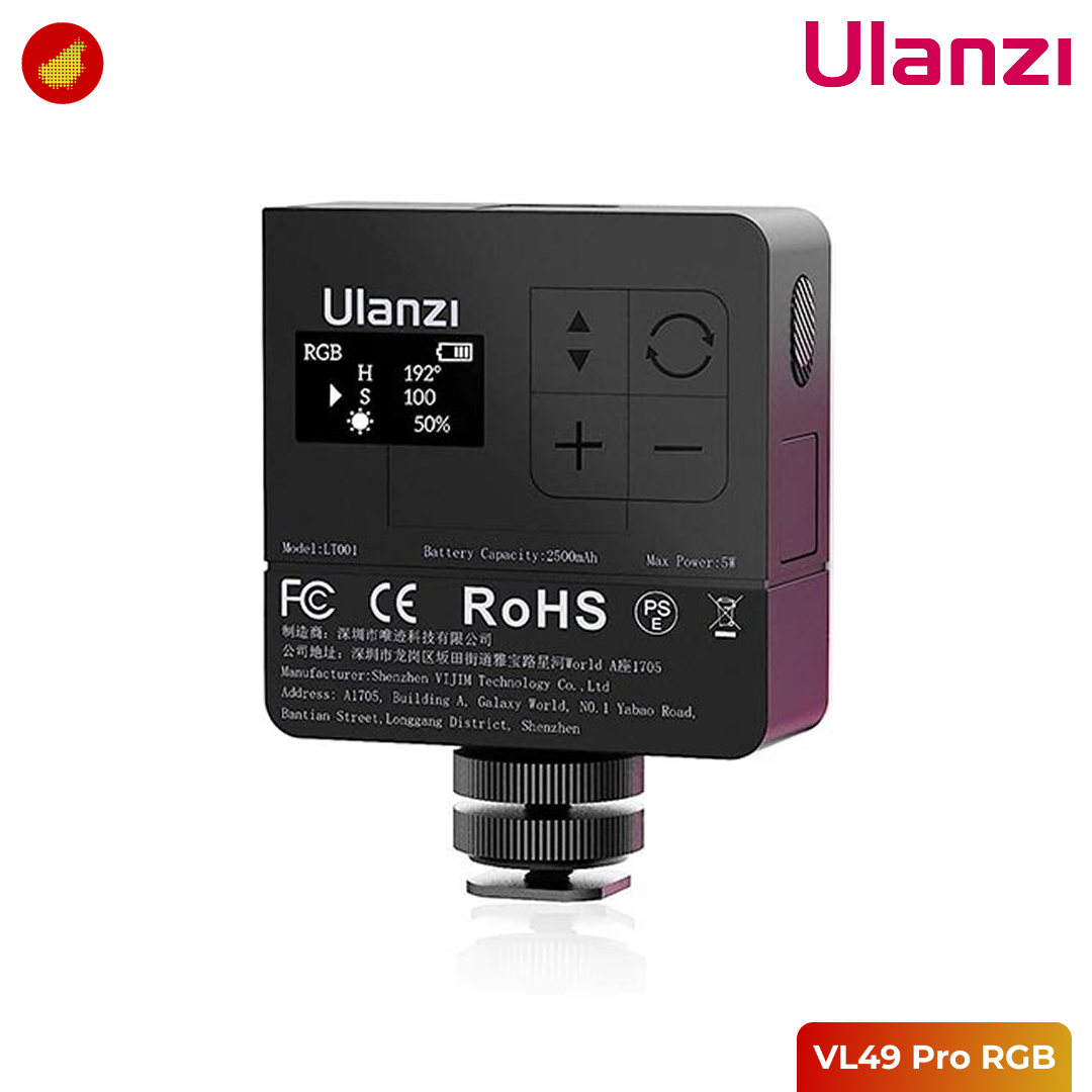 Ulanzi VL49 Pro Rechargeable Mini RGB Light - B01001
