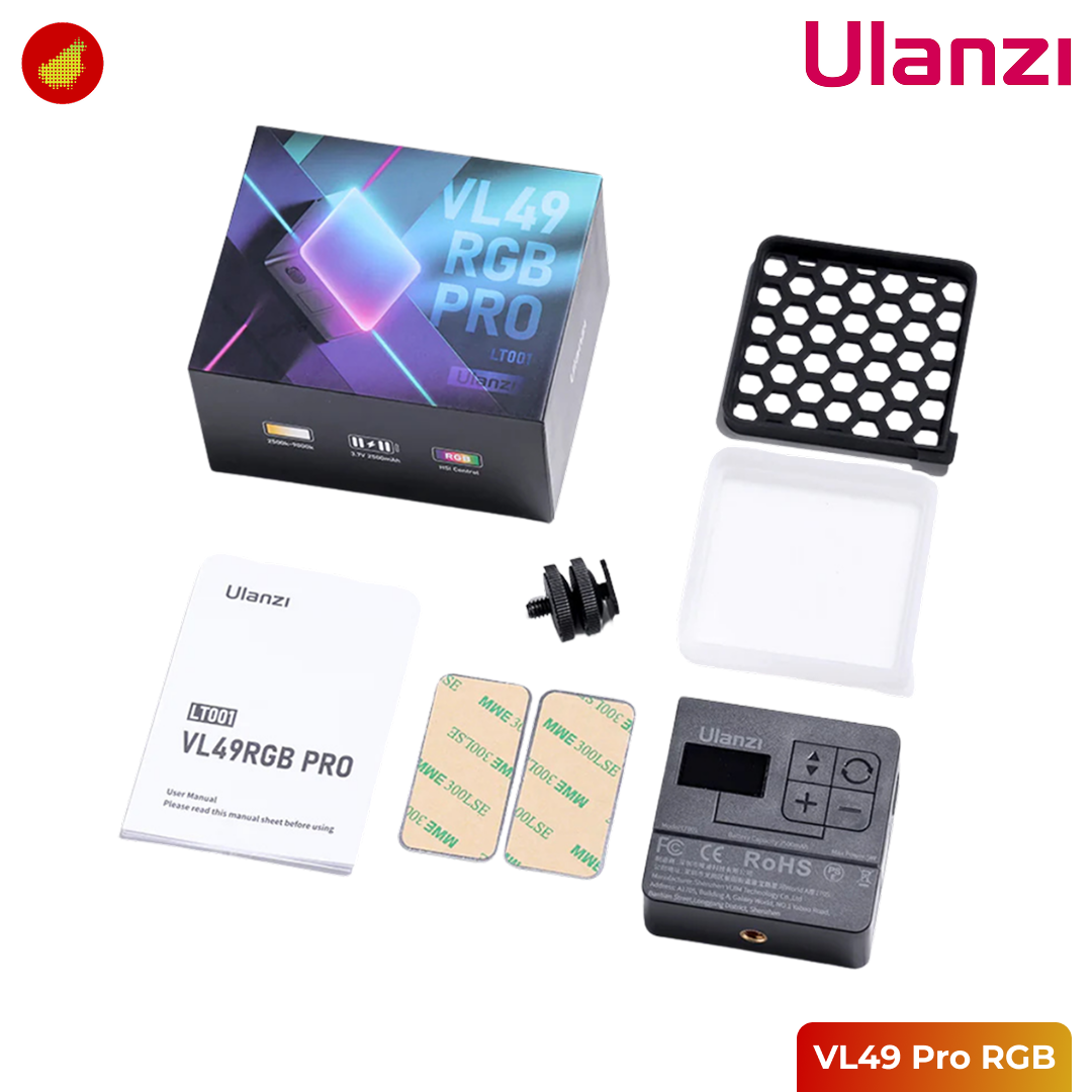 Ulanzi VL49 Pro Rechargeable Mini RGB Light - B01001