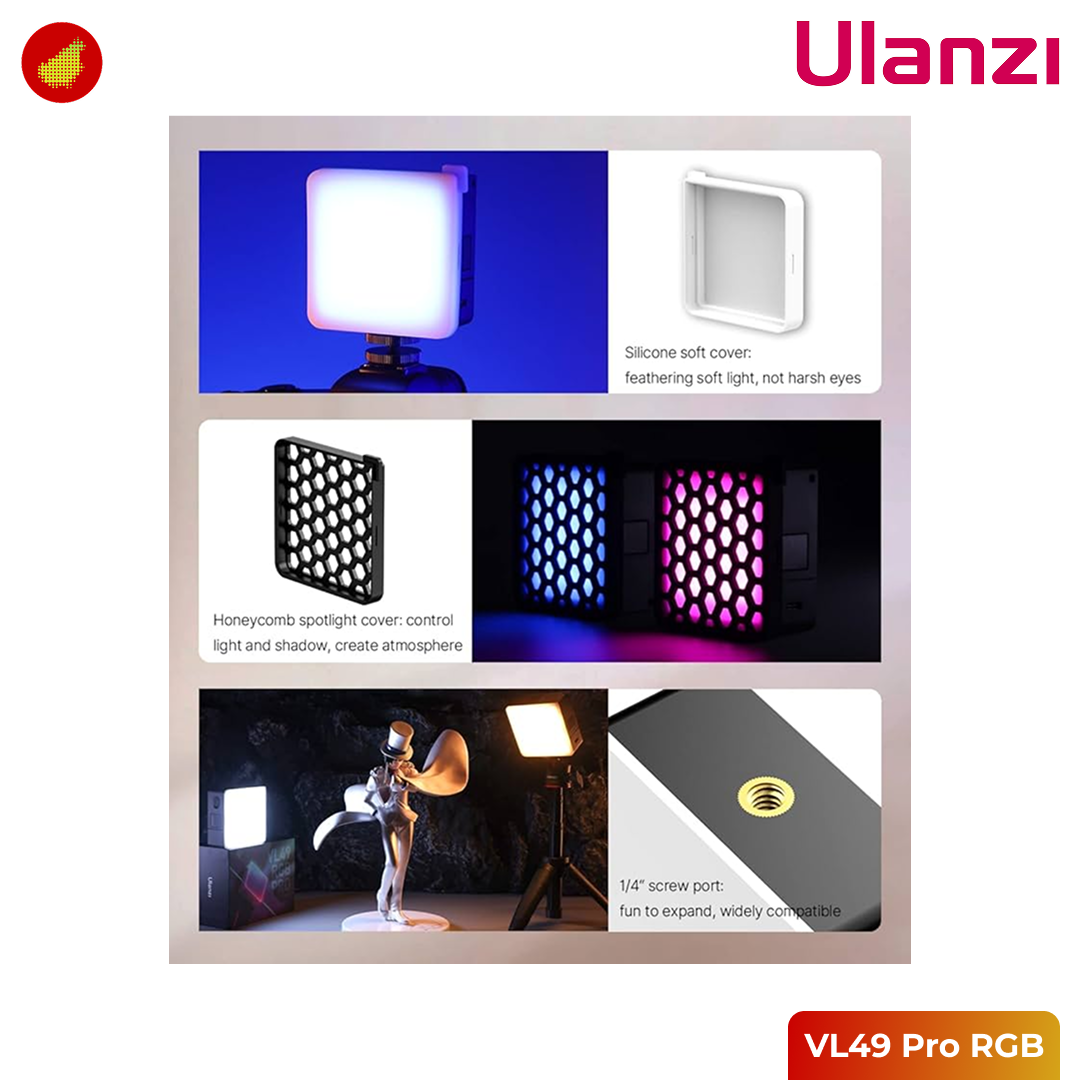 Ulanzi VL49 Pro Rechargeable Mini RGB Light - B01001