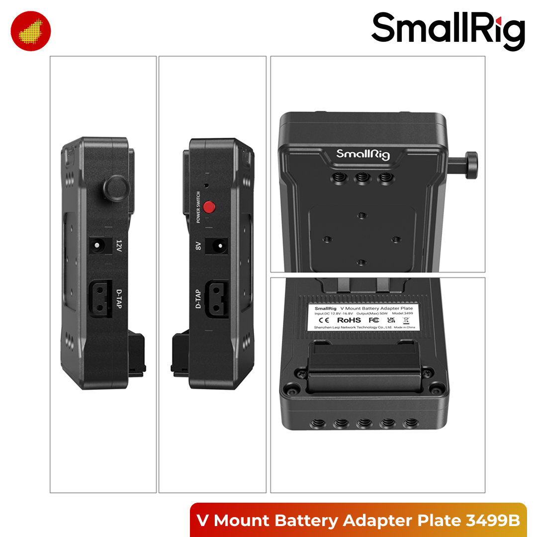 SmallRig V Mount Battery Adapter Plate (Basic Version) with Extension Arm